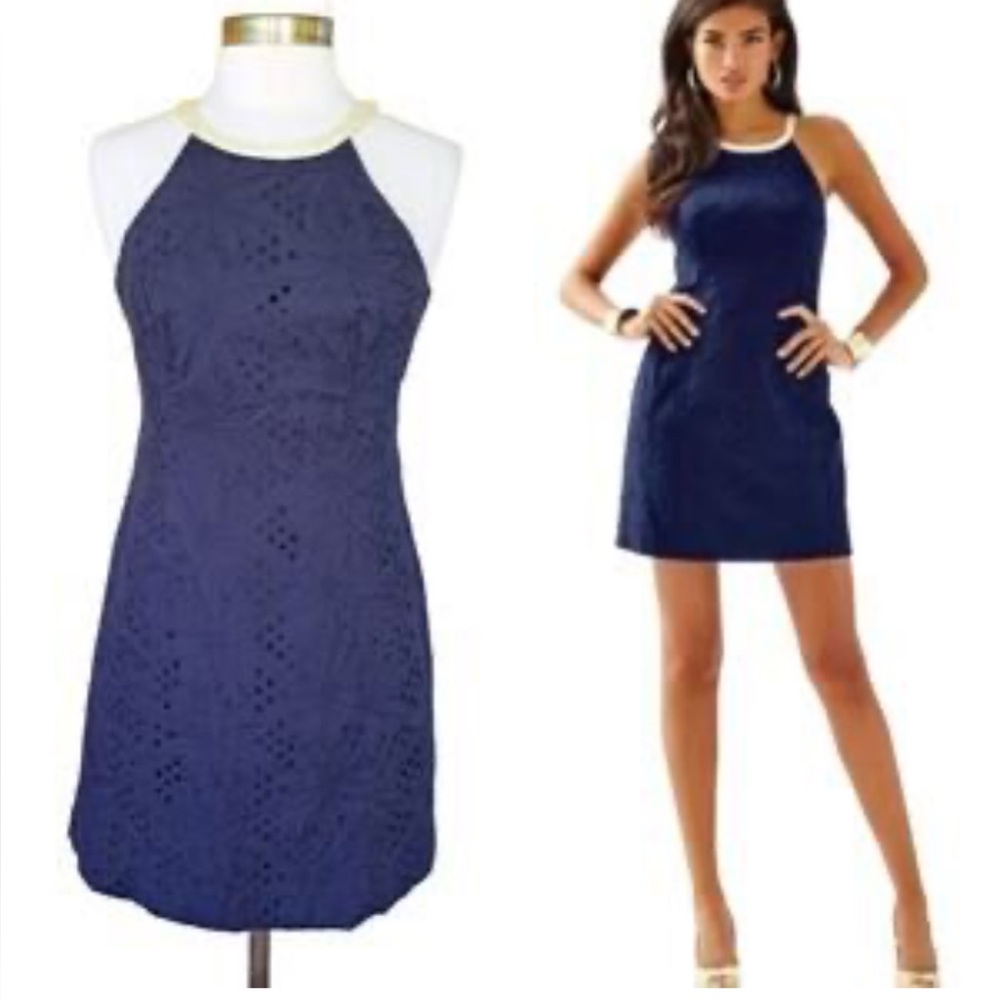 Lilly Pulitzer Pearl Jumbo Sunflower Eyelet Shift Dress – Size 2